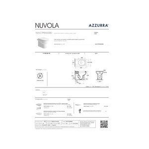 Wc a Terra Azzurra Ceramica "Nuvola" Bianco Lucido