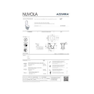 Wc a Terra Senza Brida Azzurra Ceramica "Nuvola" Bianco Lucido