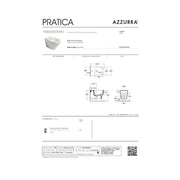 Bidet Sospeso Azzurra Ceramica "Pratica" Bianco Lucido