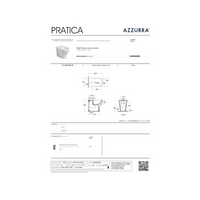 Coppia Di Sanitari Azzurra Ceramica Da Terra Filo Muro Senza Brida Bianco Lucido "Pratica"