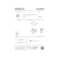 Coppia Di Sanitari Azzurra Ceramica Da Terra Filo Muro Senza Brida Bianco Lucido "Pratica"