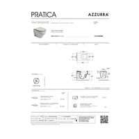 Wc Sospeso Azzurra Ceramica "Pratica" Bianco Lucido