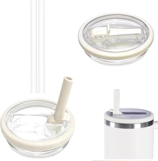 2 Bicchieri copertura - Bicchieri acqua - Adatto per Stanley tazza - con 2 canne - 30OZ