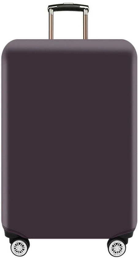 Cappotto per valigia monocolore, protezione valigia elastica, copri valigia, protezione valigia per valigie da 22-24 pollici (marrone scuro)