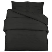 Set Copripiumino Nero 200x220 cm in Microfibra Leggera CFW3702368