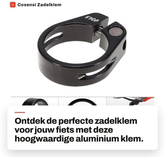 Zadelpenklem in lega di alluminio 34,9 mm - Accessori bicicletta - Leggero - Duraturo - Facile da installare