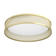 Plafoniera Contemporanea Luppineria Acciaio Ottone Opaco Luce Led Integrato 20W