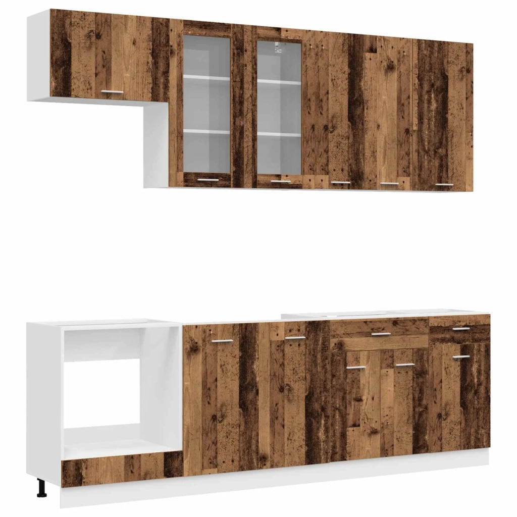 Unità Cucina LYON 8 pz Legno antico Legno ingegnerizzato 3438209