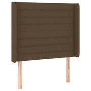 Testiera | Testata ad Orecchio Marrone Scuro 93x16x118/128 cm in Tessuto
