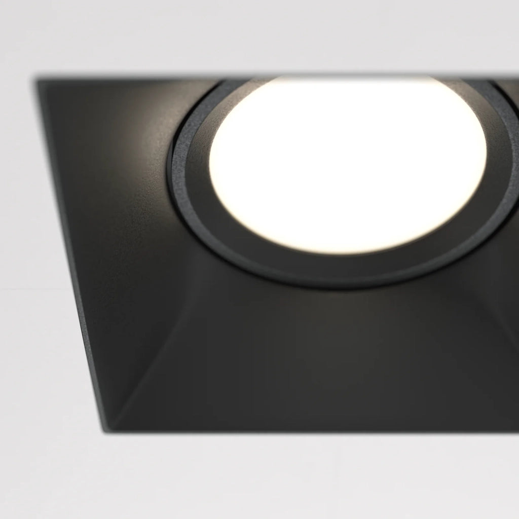 Maytoni Lampada da incasso Dot 1 luce GU10 nero alluminio
