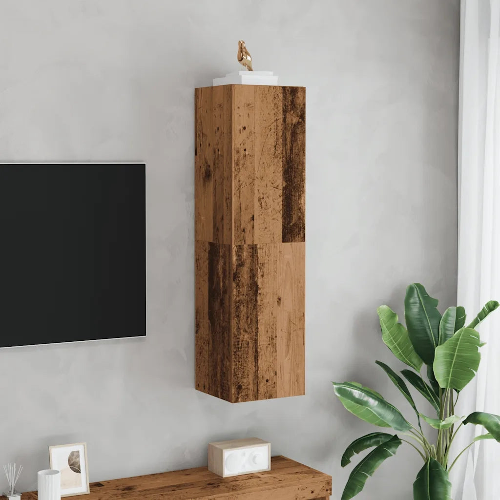 Mobile Porta TV-Mobile per TV-Credenza TV Legno Antico 30,5x30x110 cm Legno Multistrato