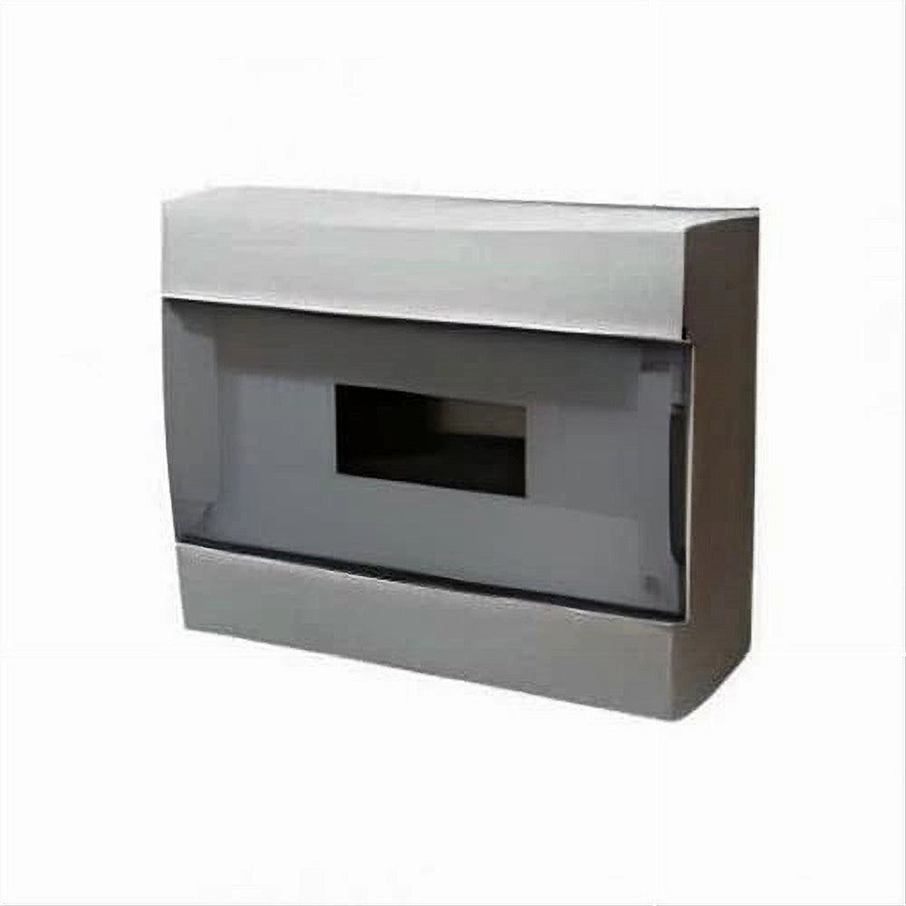 Trade Shop - Centralino Da Parete 12 Moduli Ip40 Con Portello Trasparente Fumè Grigio Fg14412 -