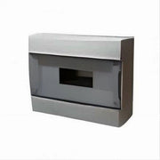 Trade Shop - Centralino Da Parete 12 Moduli Ip40 Con Portello Trasparente Fumè Grigio Fg14412 -