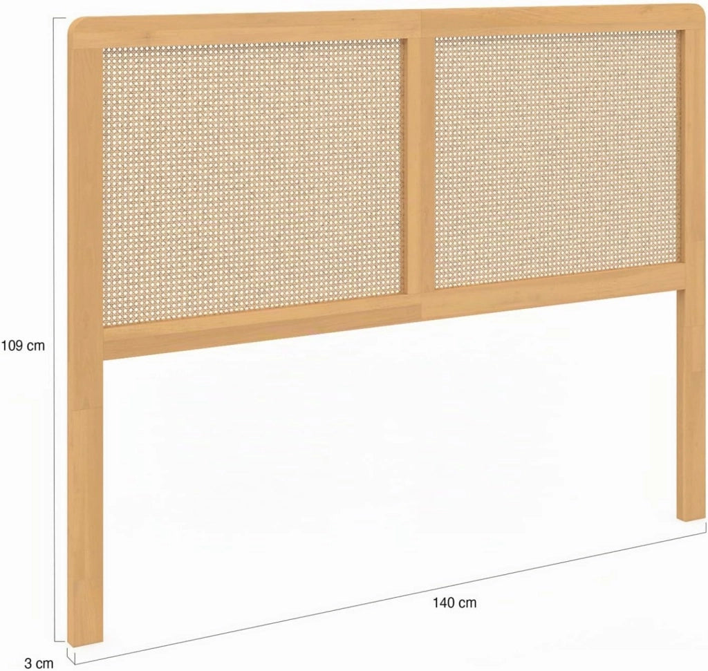 EDHEN 140 CM testata in canna e legno