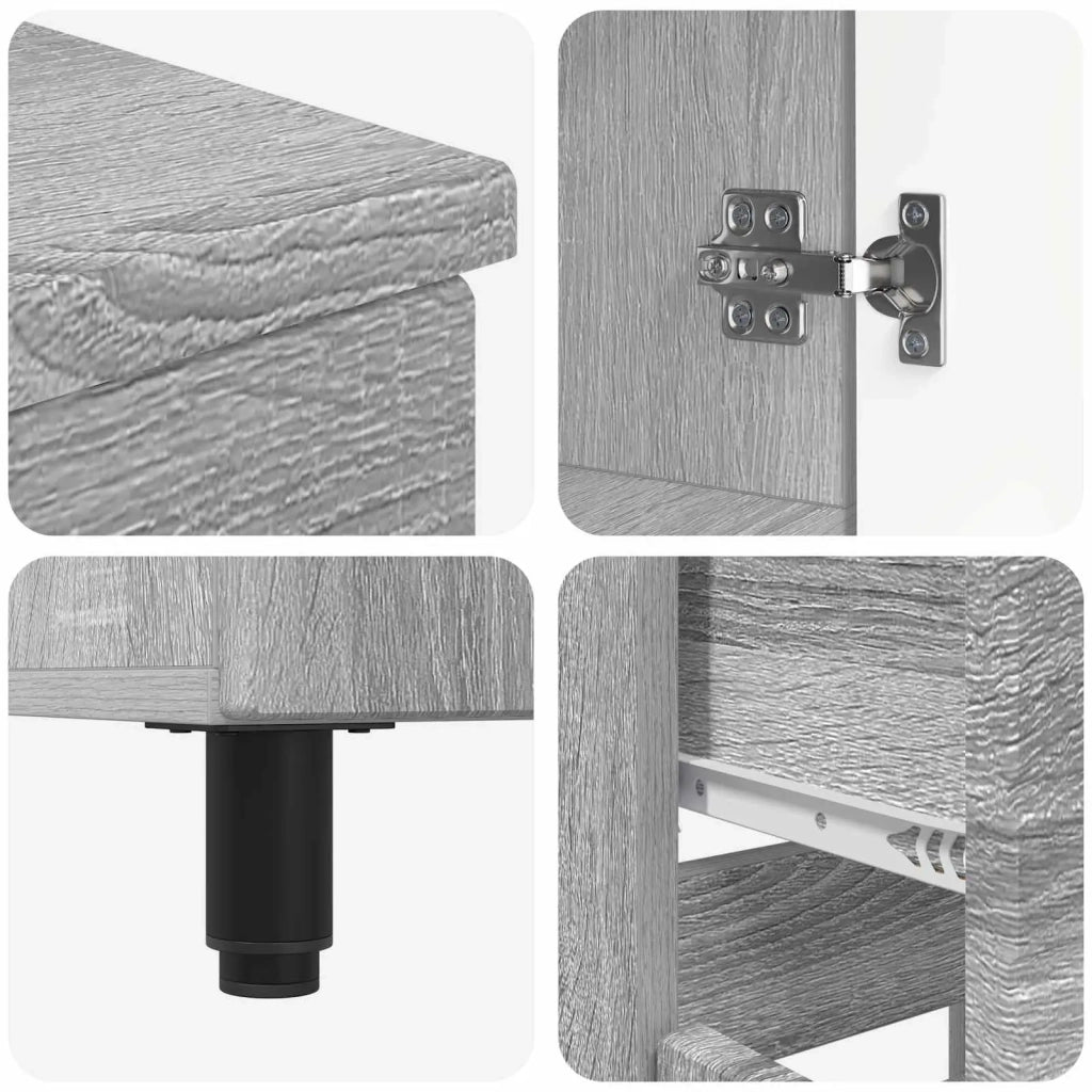 Mobiletto da bagno Sonoma grigio 60 x 35 x 80 cm 889421