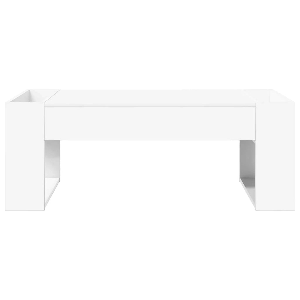 Tavolino da salotto | Tavolino da caff¨¨ | Tavolino da Soggiorno Bianco 110 x 50 x 41 cm Legno multistrato