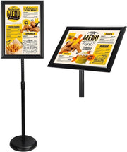 Sostegno per Poster A3 Rafforzabile in Alluminio - Standard - Adatto per Eventi e Negozio - Idoneo per Volantini e Menu - Altezza Regolabile