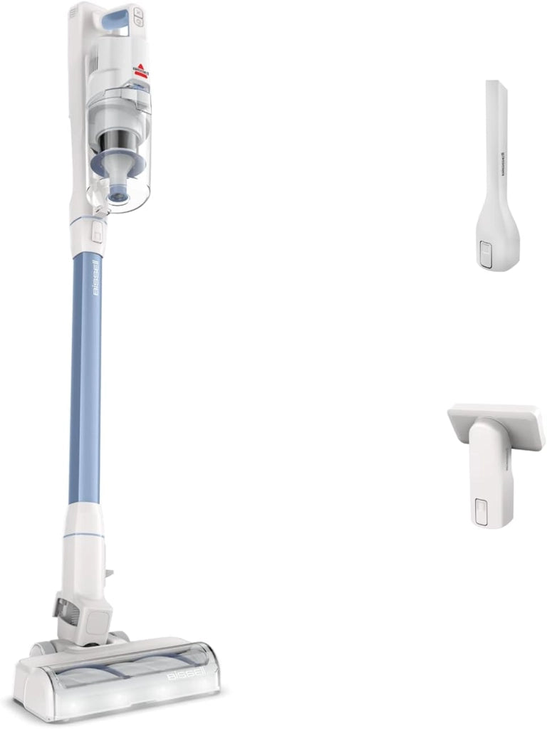 Bissell PowerClean, aspirapolvere, motore da 200 W, luci a LED, spazzola a rullo anti-groviglio, aspirapolvere 3 in 1, design autoportante, filtro HEPA, batteria rimovibile da 2000 mAh, 40 min, 4261N