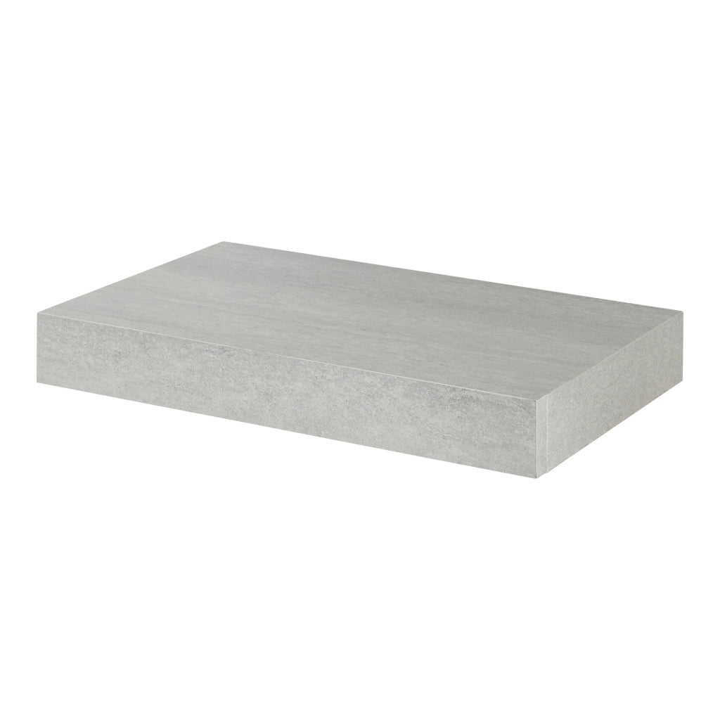 Mensola Hyvinkää con Cassetto Integrato Comodino Sospeso 39,5 x 25 x 5 cm Effetto Cemento [en.casa]