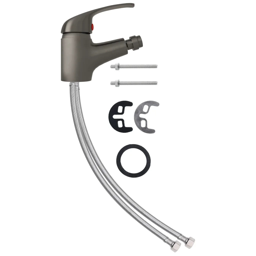 Rubinetto Miscelatore per Bidè Grigio 13x12 cm 149086