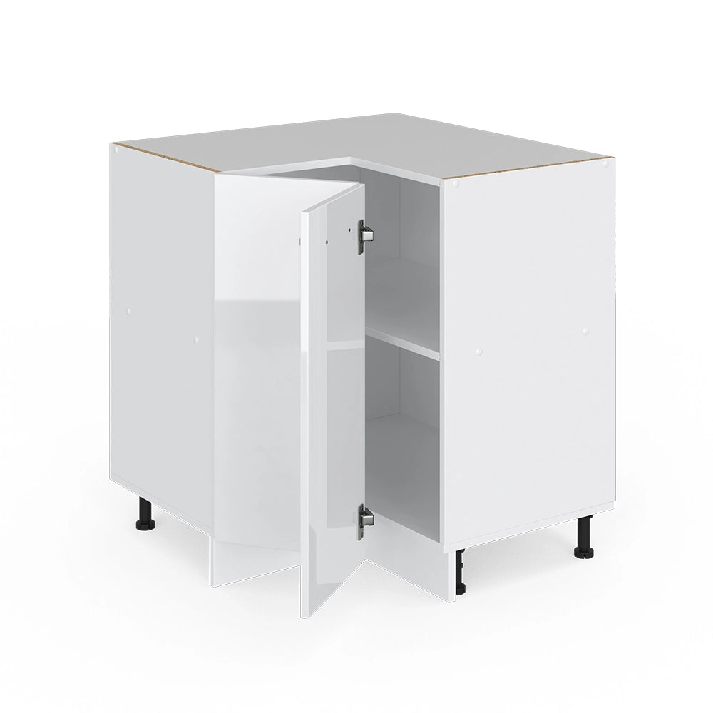 Mobile ad angolo cucina R-Line Bianco lucido/Bianco 75.6 cm senza piano di lavoro Vicco