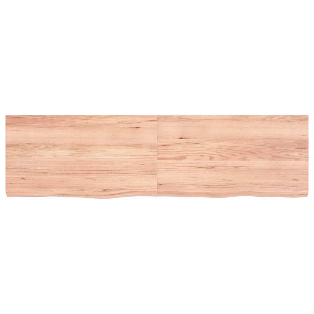 Piano Bagno Marrone 180x50x(2-6) cm Legno Massello Trattato 3156166