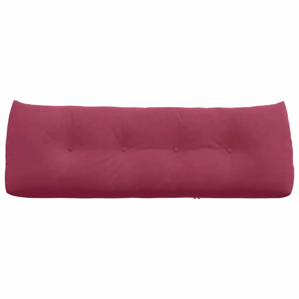Cuscino per Schiena Rosso Vino 140 x 24 x 50 cm Velluto