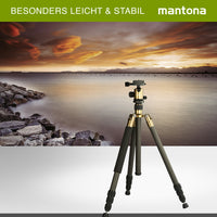 Mantona Titanium Carbon Treppiede, 170 cm