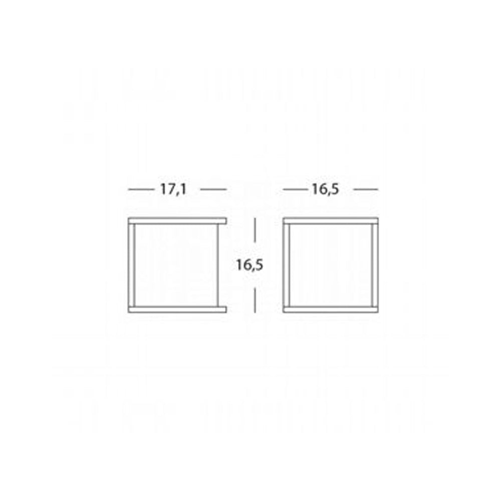 Applique Esterno Contemporanea Dodo Alluminio E Termoplastica Grigio 1 Luce E27