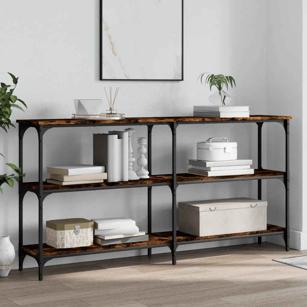 Tavolo Consolle | Tavolo d'Ingresso Rovere Fumo 150x29x75 cm in Legno Multistrato