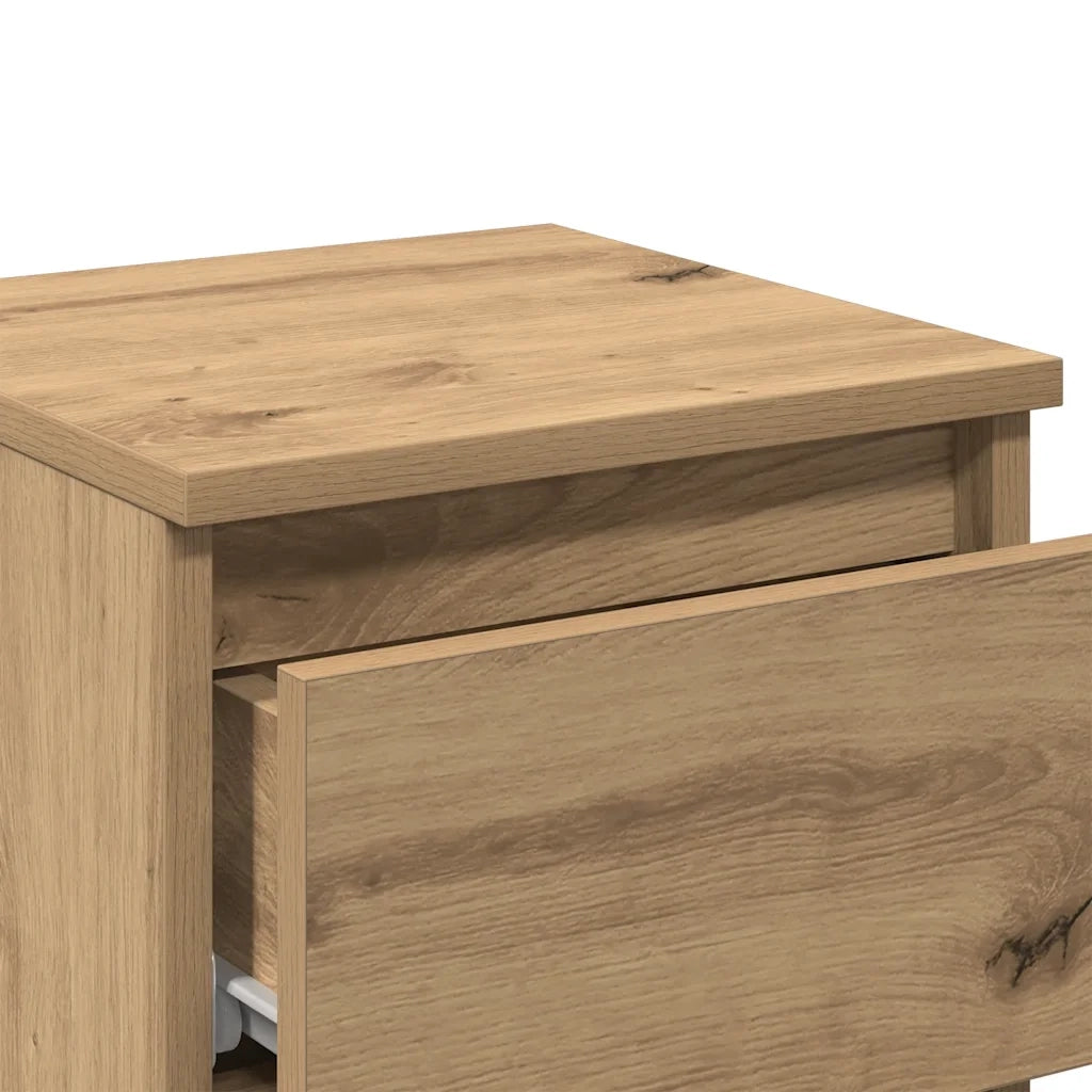 Comodino Rovere Artigianale 30x30x40 cm in Legno Multistrato 855848