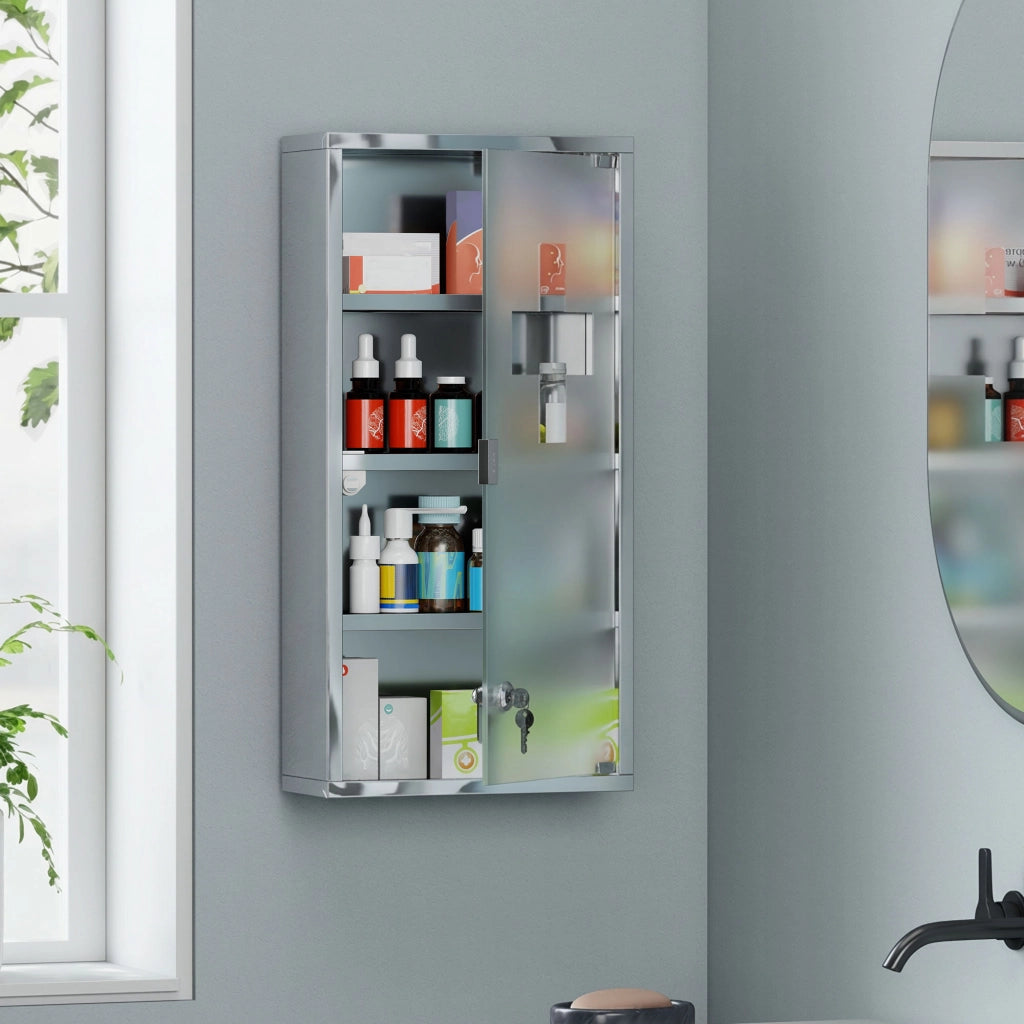 Armadietto Medicinale in Acciaio Inox ¨C Zephmum ¨C 30x12x60cm