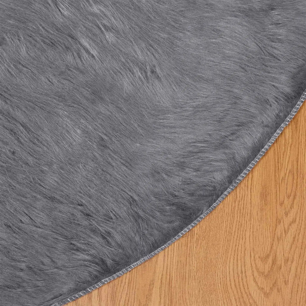 Tappeto in finta TAFALLA Antracite Ø 200 cm Poliestere