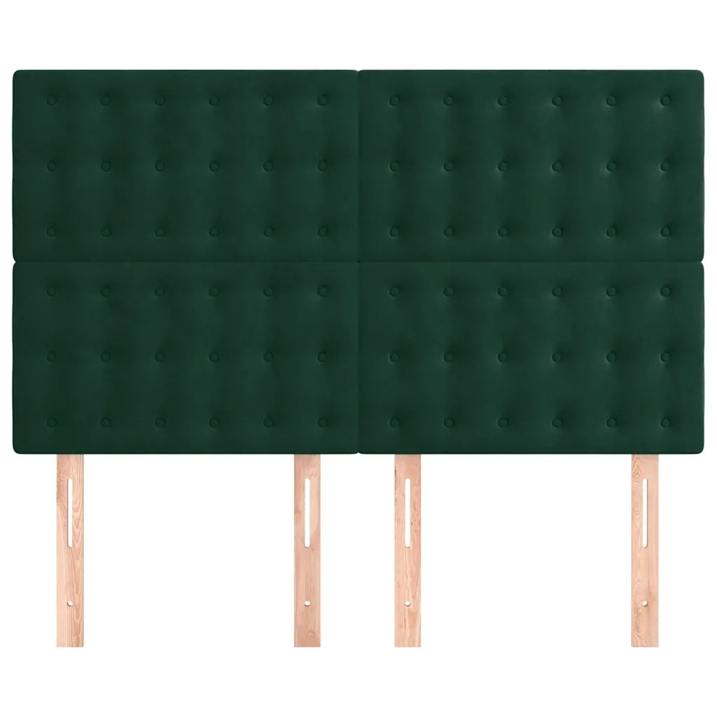Testiera Verde Scuro 144x5x118/128 cm Velluto 3116817