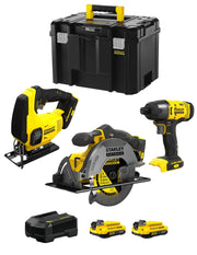 STANLEY FatMax Kit SVK304 (SFMCS600 + SFMCS500 + SFMCF800 + 2 x 2,0 Ah + Caricabatteria + TSTAK VI)
