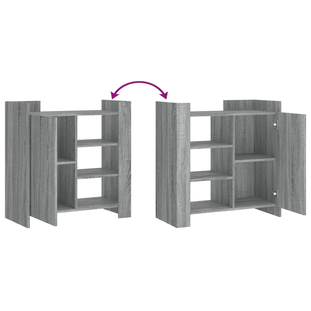 Credenza cassettiera armadio mobile contenitore organizer per cucina soggiorno salotto Sonoma 73,5 x 35 x 75 cm legno ingegnerizzato grigio 02_0036522