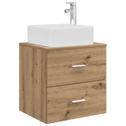 Mobile Lavabo | Armadio Lavabo da Parete Rovere Artigianale 53 x 34,5 x 63 cm