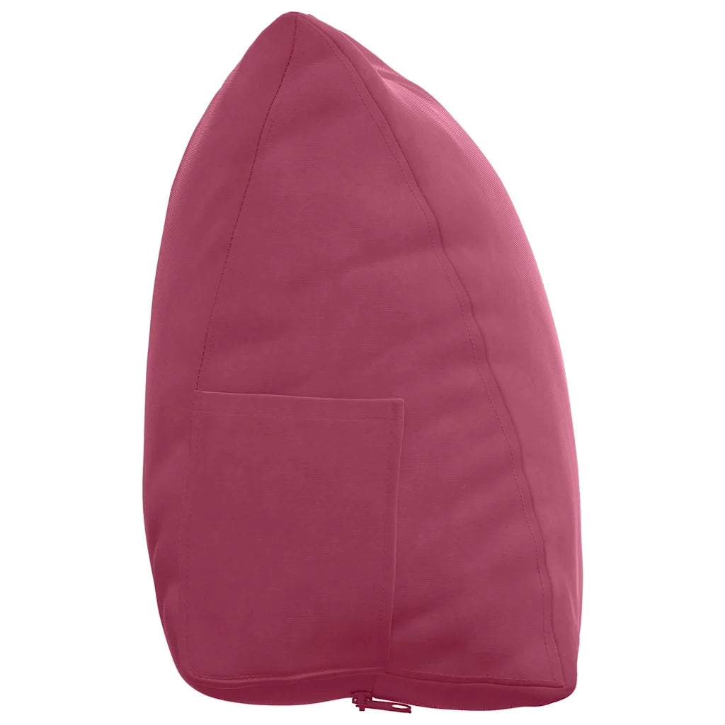 Cuscino per Schiena Rosso Vino 60 x 20 x 50 cm Tessuto in Cords 42015053
