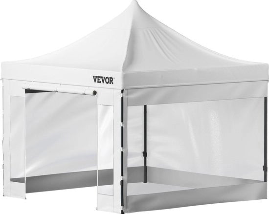 Tenda da Giardino Luxe 3x3m Opvouglabile Inclusa Tasca di Stoccaggio Regolabile in Altezza