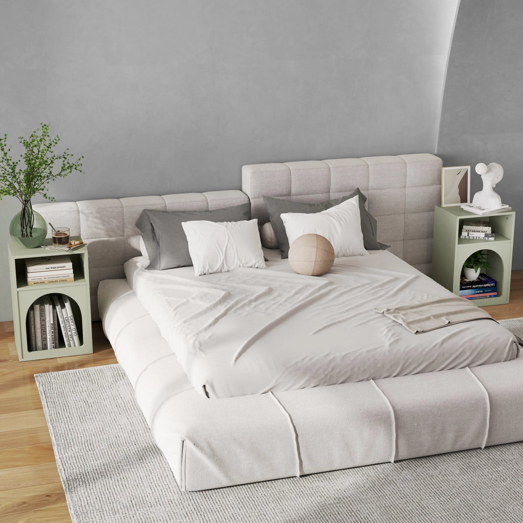 Comodino con ripiani aperti ¨C zephmum ¨C verde chiaro 40x30x60