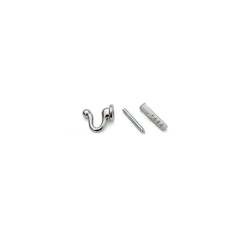 GANCETTO PER TENDAGGI PESANTE 30 mm - Cromo - blister 2 pezzi