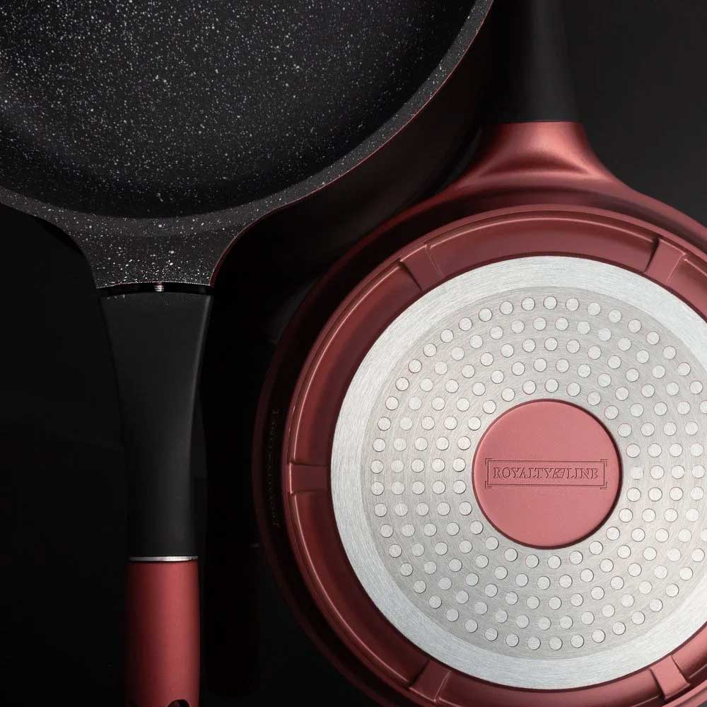 Batteria di Pentole 14 Pezzi in Pietra Lavica Antiaderente Induzione