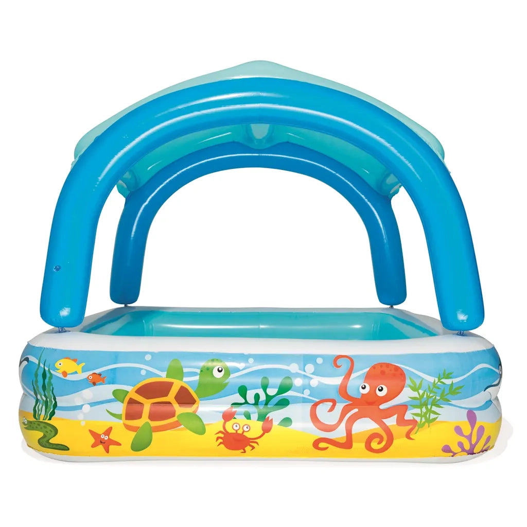 Bestway Piscina da Gioco con Tettoia Blu 140x140x114 cm 52192 3202424
