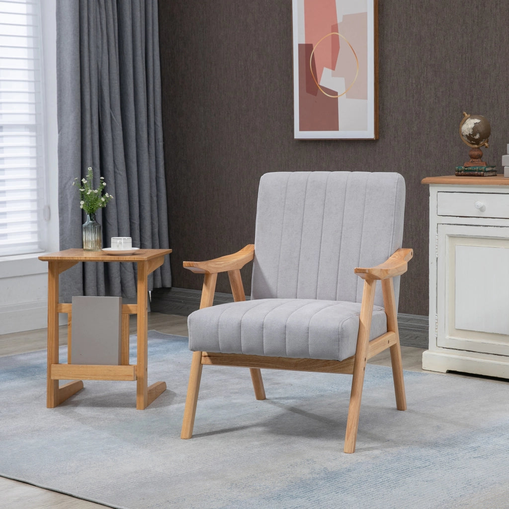 Poltrona Massaggiante in Tessuto Velluto ¨C Zephmum ¨C Grigio Naturale 68x74x82