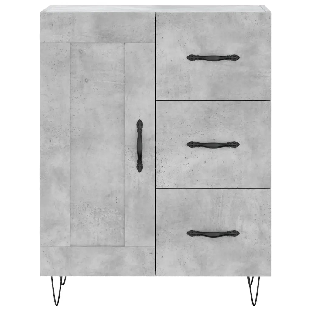Credenza-Buffet-Armadio da cucina Grigio Cemento 69,5x34x180 cm in Legno Multistrato 612362
