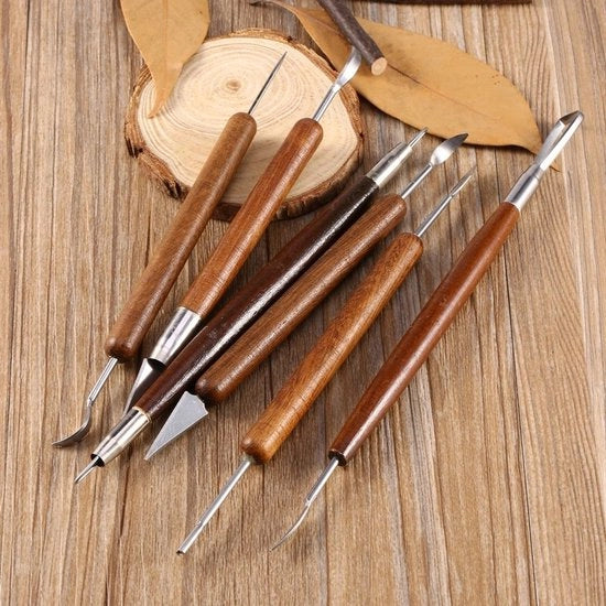 Set di attrezzi per modellatore 6 pezzi - Strumenti per modellatore di argilla/ scultore - Strumenti per modellatore di cera - Strumenti per modellatore di polimero - Adatto per adulti/bambini - Strumenti per scultori