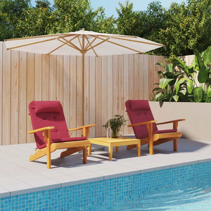 Cuscini per Sedia Adirondack 2 pz Rosso Vino in Tessuto Oxford 361839