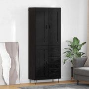 Credenza Rovere Nero 69,5 x 34 x 180 cm Legno multistrato 3416133