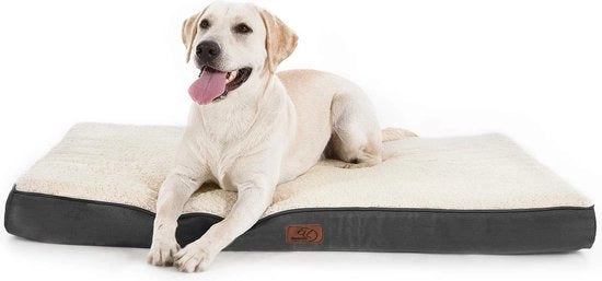 Letto per cani ortopedico per cani grandi - 112x81x7,6cm cuscino per cani con piuma soffice cuscino per cani lavabile per cani in grigio per cani grandi