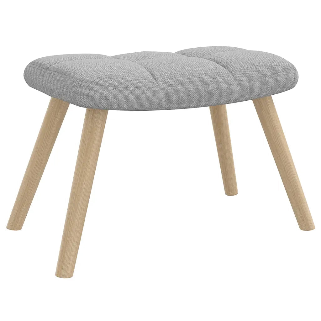 Sedia Relax con Poggiapiedi Grigio Nuvola in Tessuto 4016777